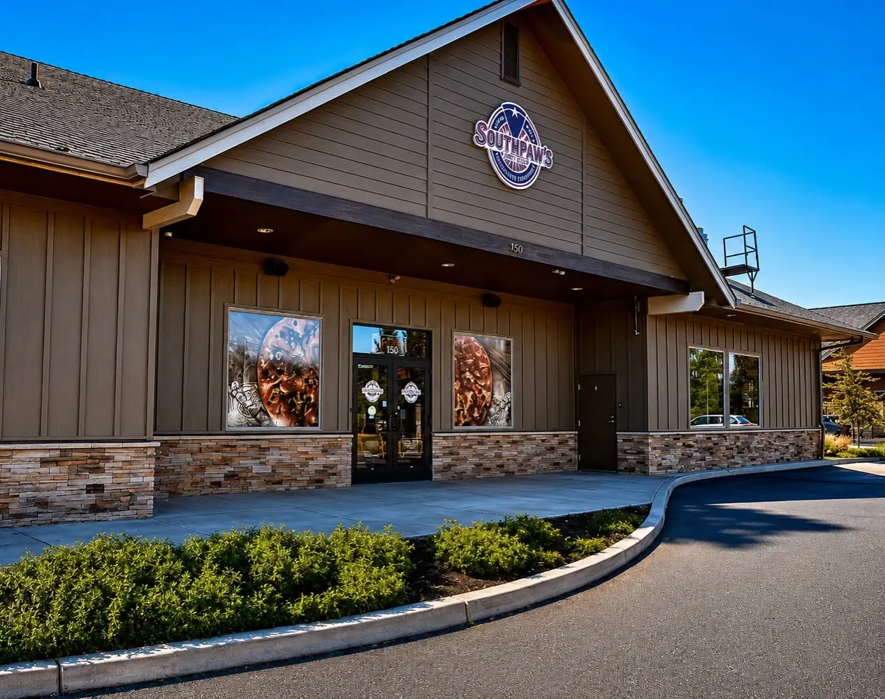 The Southpaw's building in North Albany on a sunny day